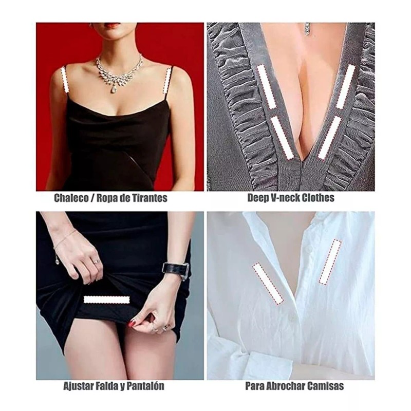 Veraly Cinta De Doble Cara Para Ropa Y Dispensador Adherible