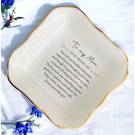 BAT TRANG Ceramic Ring Dish, Mother Of The Bride Gifts From Bride,To My Mom On My Wedding Day Jewelry Dish, Gifts For Mom, Mother Gifts From Daughter, Gift for Mom, Wedding Gifts (Wedding)