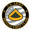 7.62 Design E-3 Private First Class 3.5" U.S. Army Rank