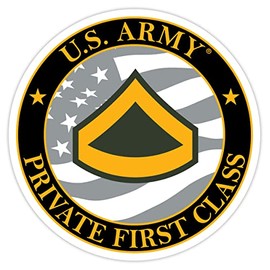 7.62 Design E-3 Private First Class 3.5" U.S. Army Rank Decal