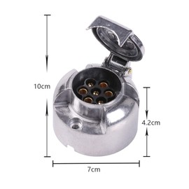 ETUKER 13 Pin Trailer Socket,12v 13 Pin Trailer Towbar Towing Socket Connector with Rubber Gasket, Waterproof for Truck RV Caravan/Trailer Accessories Adapter