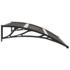 'vidaXL Door Canopy Black, Durable Polycarbonate and ABS Construction, Suitable