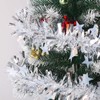 LOKIPA 10M Silver Christmas Chunky Tinsel Garland with Star for