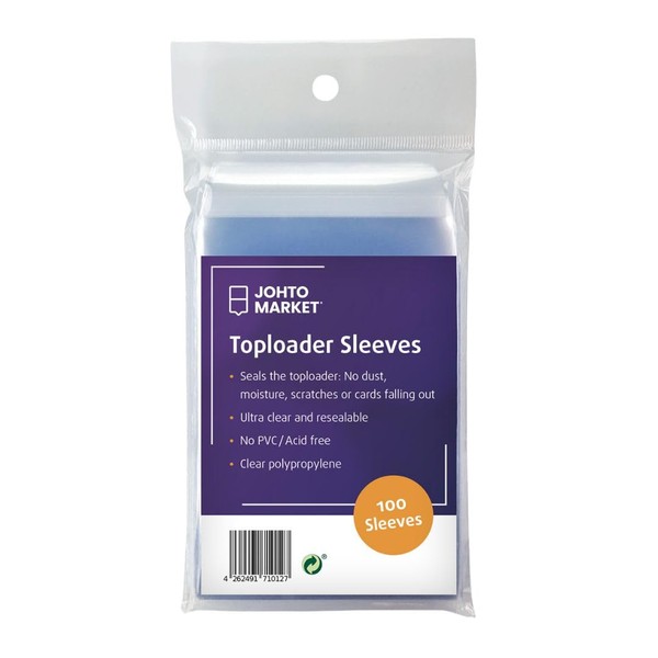 Toploader Sleeves Pack of 100 - Resealable Protective Cases for