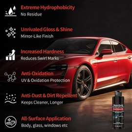 2PCS Nano-Quick Ceramic Coating Pro, Revolutionary Nano Spray for Car Detailing, Car Nano Quick Coat Restoring, for Dust-Proof Glass Effect and Lasting Luster, 3.38fl.oz