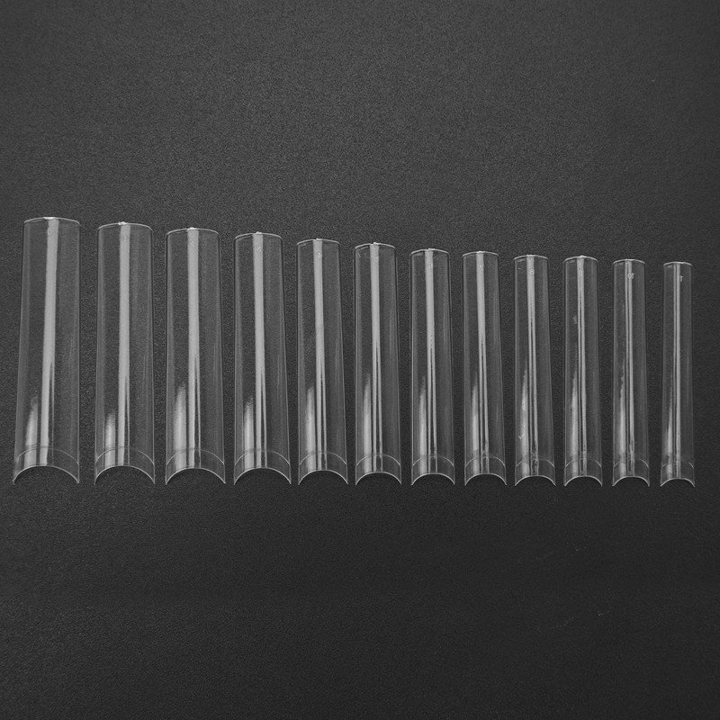 No C Curve Square Flat Nail Tips, 240 Piezas de