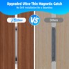 PHIXBEAR 9 Pairs Ultra-Thin Magnetic Cabinet Door Catch, No-Drill Adhesive