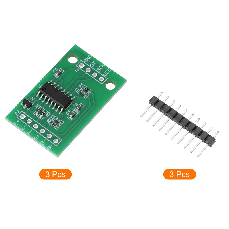 sourcing map 3pcs HX711 Weighing Sensor Dual-Channel 24 Bit Precision