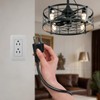 AHAWILL 20" Gazebo Fan with Light,Plug and Play,Outdoor Hanging Fan