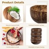 OMISTAR 14 PCS Coconut Shell Bowls, Small Polished Wooden Bowl,