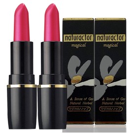 Natural Tint Lip Magic Lip No.2 Cherry Pink Set of 2 (Lipstick, Difficult to Fall Off, Discoloration, Made in Japan)