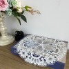 2Pack Round Lace Placemats for Dining Table,11inch Diameter Delicate Floret