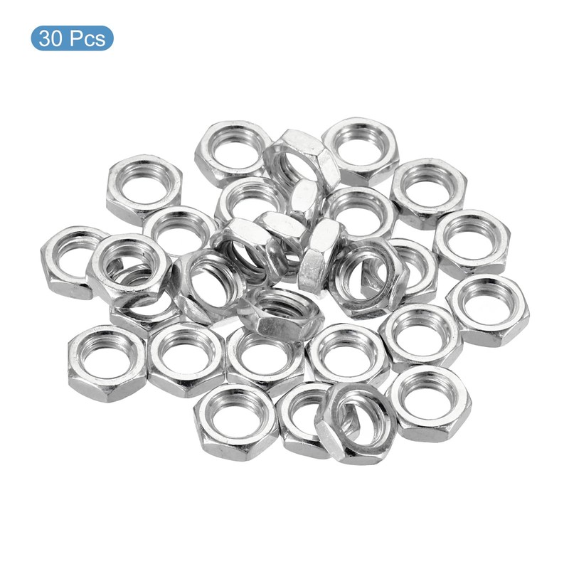 PATIKIL 30pcs M8 x 1.25 Steel Hex Nuts Metric Thread
