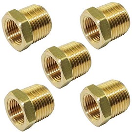 TL TOOLEGIN 3/4" NPT Male x 1/4" NPT Female Brass Bushing Reducer Reducing Pipe Adapter Fitting 5pcs 1200 PSI