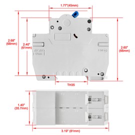 Heschen HSB6C 20 Amp Current 2 Pin Type C 6kA Breaking Capacity DIN Rail Mounted Circuit Breaker