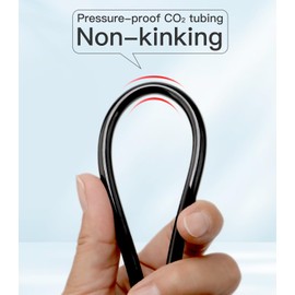 Clscea Aquarium Premium CO2 Proof Tubing PU Rigid Tube 4/6mm 5 Meters (16ft),Black