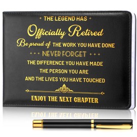 Ctosree Retirement Guest Book with Signature Pen Retirement Party Gift Supplies for Women Men Office Colleague Advice and Wishes Decorations(Thanks)