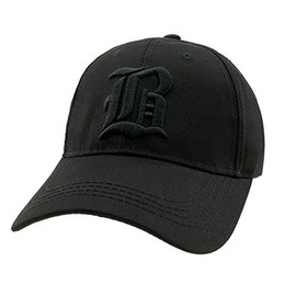 4sold Casual Baseball Gothic B Letter Cap Caps bSnap Back Hat Hats Snapback (B Black Black)