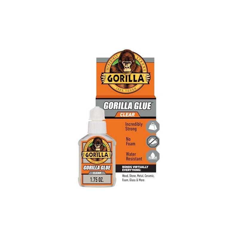 Gorilla 4500104 transparente pegamento 1,75 oz, Transparente, 1 unidad, Transparente