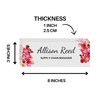 Customized Clear Acrylic Thick 8x3" Desk Name Plate Block -