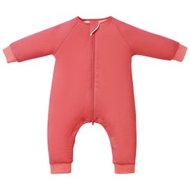 TOTBASIC Baby Sleep Sack with Feet 1.0 TOG, Premium Soft Long Sleeve Sleeping Bag for 15-24 Months Babies Boys Girls(Apple Blossom)