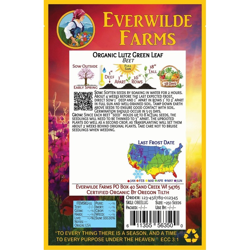 Everwilde Farms - 1 Oz Organic Lutz Green Leaf Beet