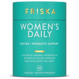 Friska Women's Daily Supplement 3-in-1 Gut Health with Digestive Enzymes, Probiotics, and Key Nutrients for Women