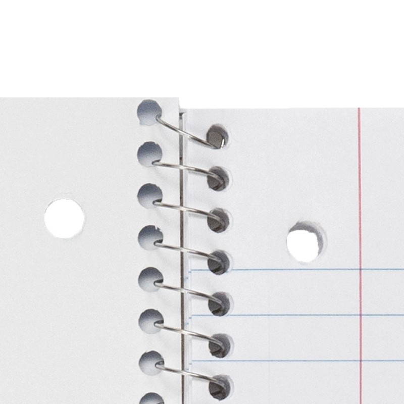 School Smart Spiral Wide Ruled Notebook, 8 x 10-1/2 Inches