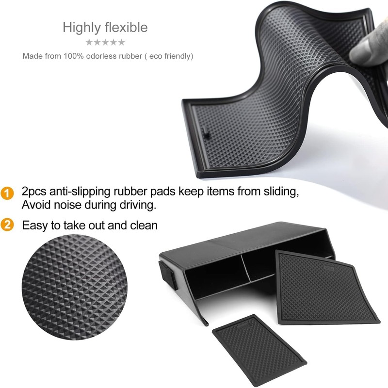 Reanna Center Console Organizer Storage Shelf Pocket Insert Divider Tray