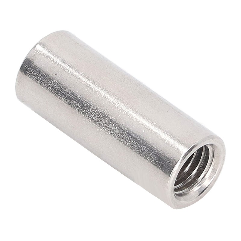 10 Pcs Round Coupling Nut M10x1.5 L35mm Stainless Steel Round