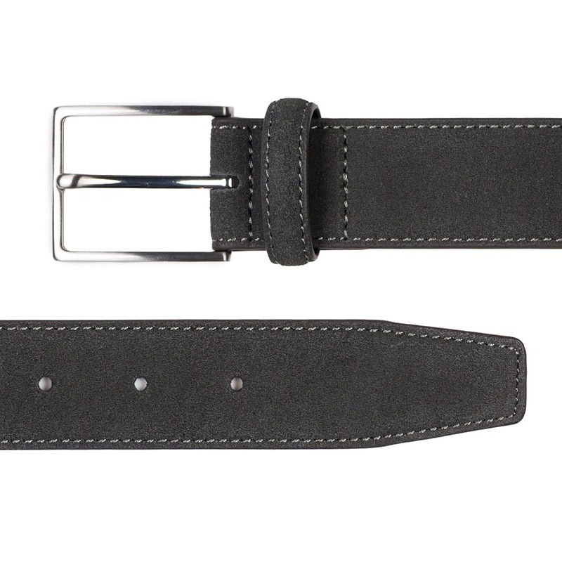 Riemen & Co Bobby Men's Belt Suede Width 3.5 cm,