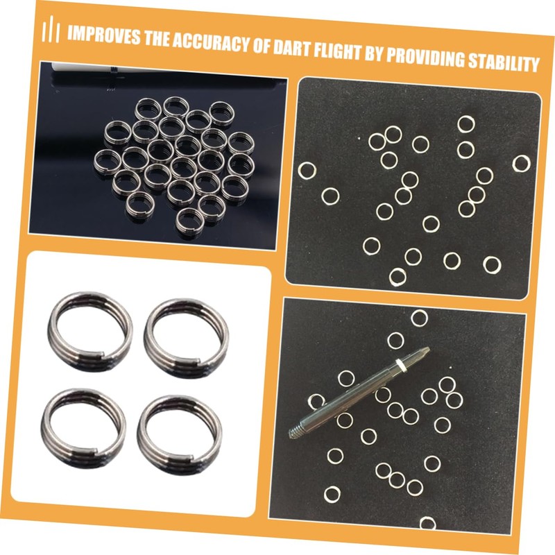 Happyyami 100pcs Metal Flight Rings Repointing Tool O Shape Shaft