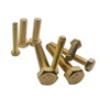 M5 x 50mm Solid Brass Hex Bolts Fully Threaded Hexagon