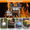 Lineslife Camping Rocket Stove with Grill Pan for Cooking, Portable