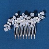 Crystal Bridal Wedding Hair Comb Zircon Floral Design Bridal Hair