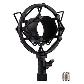 LYRCRO Microphone Shock Mount, Mic Anti-Vibration Suspension Shock Mount Holder Clip for 44mm-49mm Diameter Condenser Mic like MXL V67G V67i V69M V87 550 Studio 24 V76T Babybottle SL