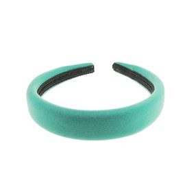 Womens Girls Slightly Padded Velveteen Flat Winter Evening Wedding Party Birthday Bridal Christmas Birthday Bridesmaid Headband Alice Band Hair Accessories Hairband (Jade Green, One Size)