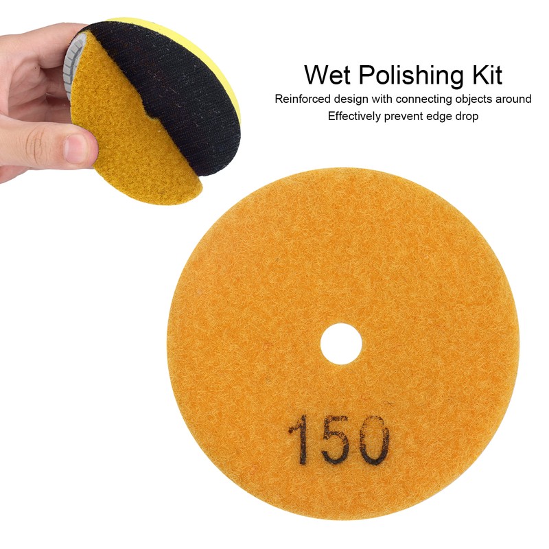 10Pcs 3in Diamond Wet Polishing Pad Soft Grinding Discs Polisher