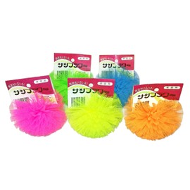 Ganso Flower Tawashi, Sunflower, Set of 6, Sun Tomei, Colorful and Hygienic Kitchen Tawashi, Removes Dirt From Dishes Cleanly, Colors Available