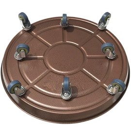 20" Heavy Duty Plant Dolly with Wheels, 380lbs Metal Rolling Plant Stand with Casters, Round Wheeled Planter Caddy Roller Base Carry Potted Tree Flower Pot for Indoor Outdoor Garden, 1 Pack, Bronze