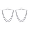 RunootPR Men's Tie Chain Set Classic 2.4" Silver 2Pcs Tie