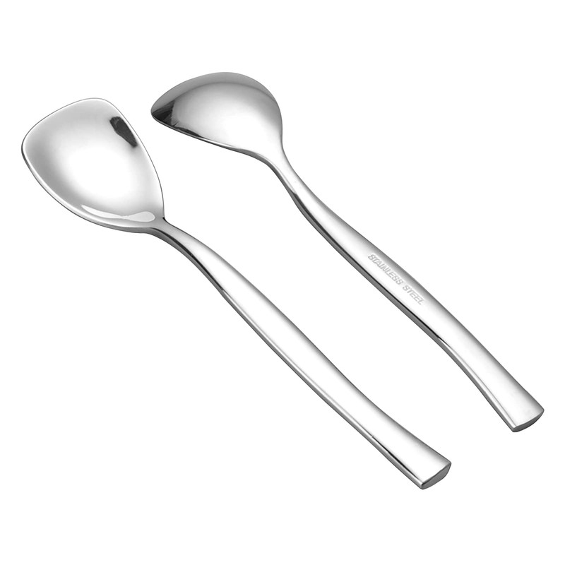 Rinboat Stainless Steel Ice Cream Spoons, Square Yogurt Spoons, Dessert