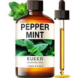 KUKKA essential oils 100% Pure & Natural Peppermint Oil for Skin, Hair, Diffuser, & Soap Making DIY(4 Fl Oz/118 ml)