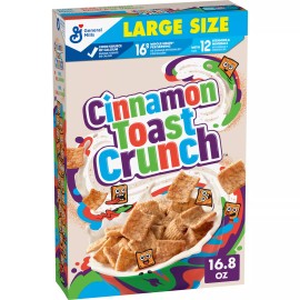 Undisclosed Cinnamon Toast Crunch Breakfast Cereal, Crispy Cinnamon Cereal, Large Size, 16.8