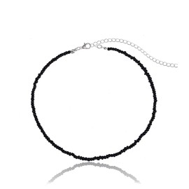 Aularso Boho Beaded Choker Necklace Colorful Short Necklaces Summer Beach Necklaces Jewelry for Women, Free size, Beaded Rope