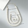8mm Elegant Pearl Jewelry Set with Gold Chain, Classic White