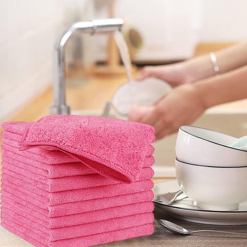 HIDMD Microfiber Cleaning Cloth, All-Purpose Microfiber Towels, Cleaning Rags Dish