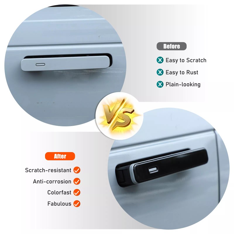 car-king888 ABS Glossy Black Car Door Grab Handle Trim Cover