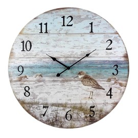 BLACK FOREST DECOR Sandpiper Beach Wall Clock