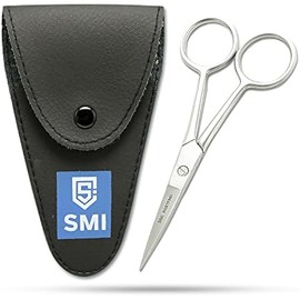 SMI Beard Scissors for Men with Travel Case Mustache Scissors Small scissors Grooming Scissors Eyebrow Scissors for Men and Women